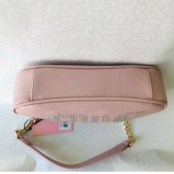 Juicy Couture Pink Shoulder Bag with Rhinestone Logo - Picture 7 of 7